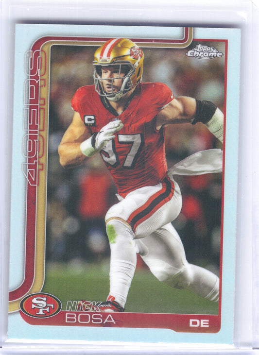2025 Topps Chrome #264 Nick Bosa Refractor San Francisco 49ers
