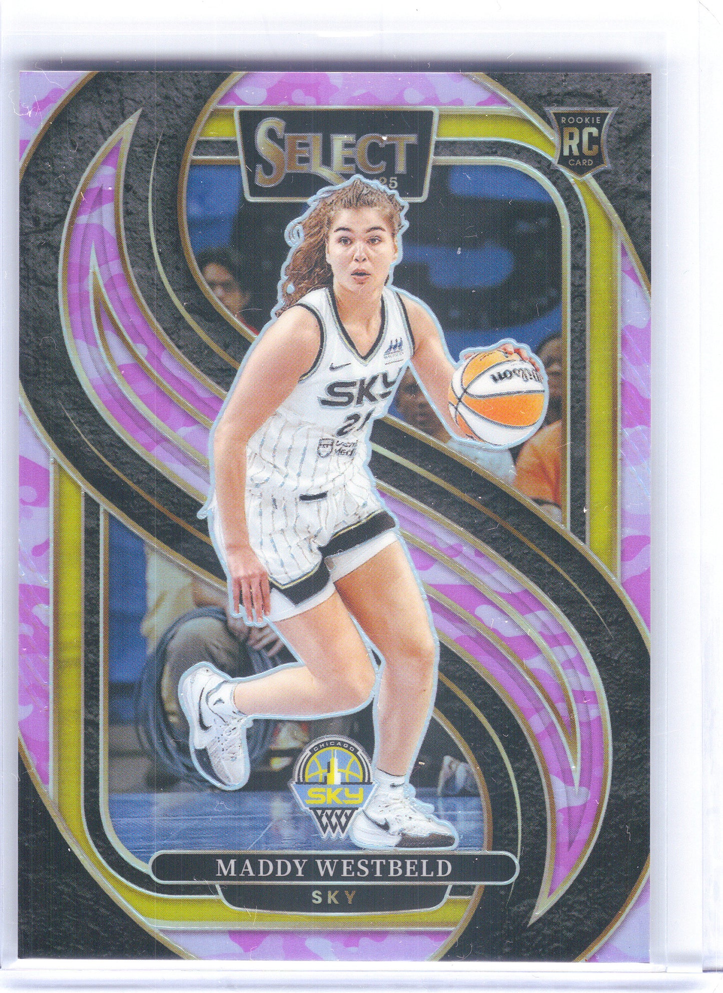 2025 Panini Select WNBA #134 Maddy Westbeld Pink Camo Prizms #/175 Chicago Sky SN
