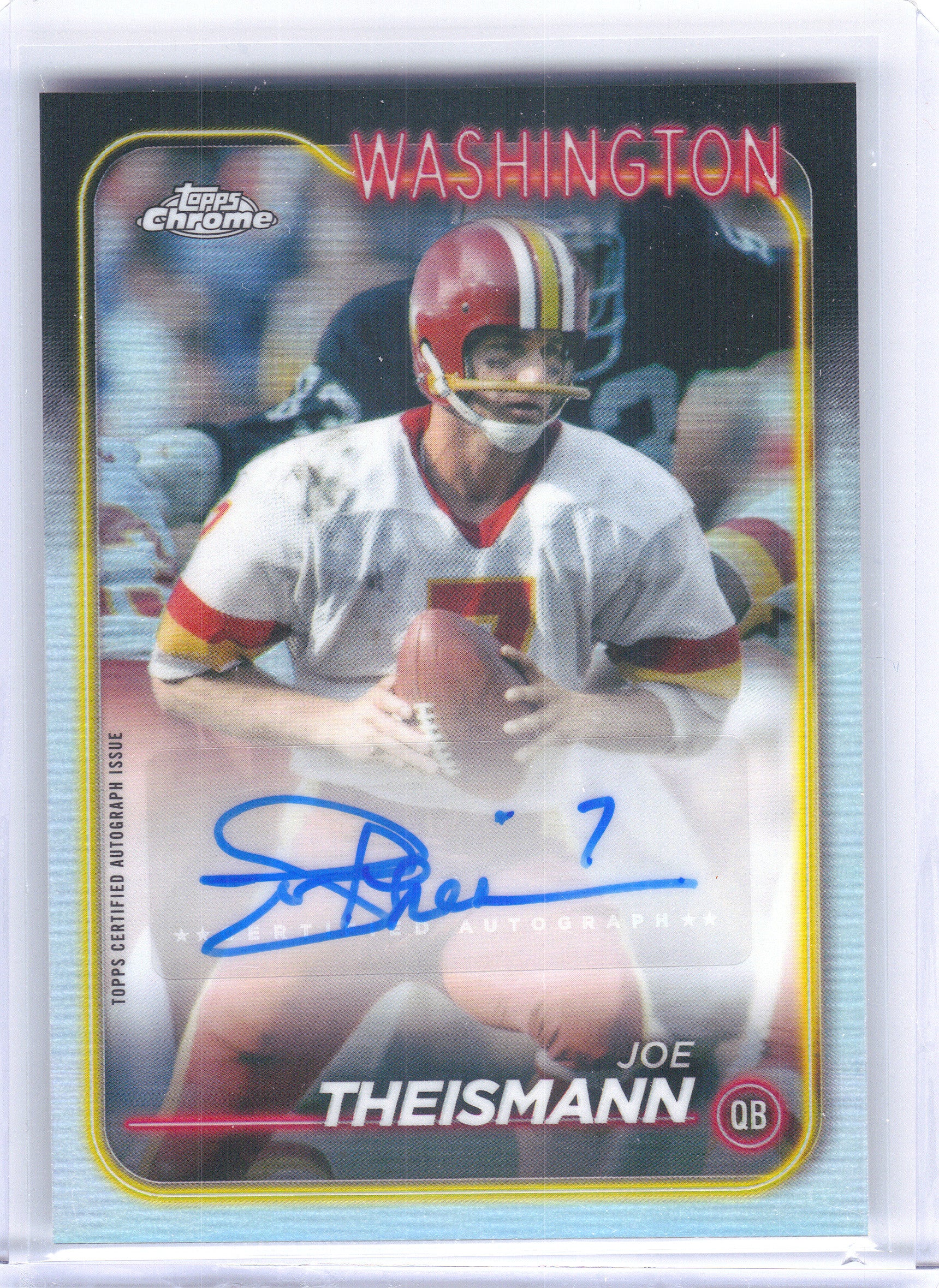 2024 Topps Chrome #BA-JTH Joe Theismann Autographs Refractor Washington Redskins Auto