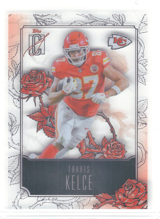 2025 Topps Signature Class #ROSES-12 Travis Kelce Roses Kansas City Chiefs