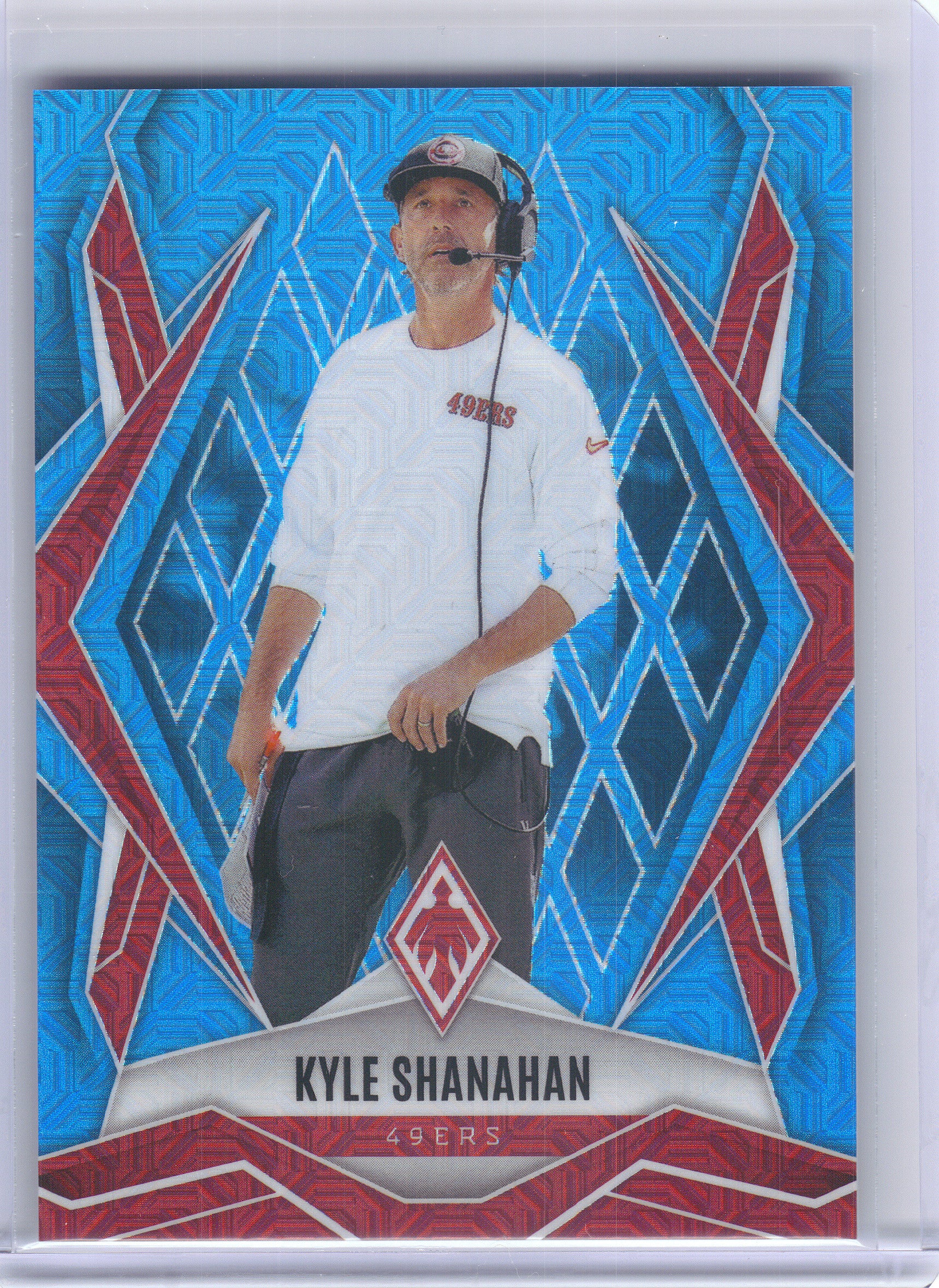 2025 Panini Phoenix #120 Kyle Shanahan Light Blue Mojo Prizm #/85 San Francisco 49ers SN