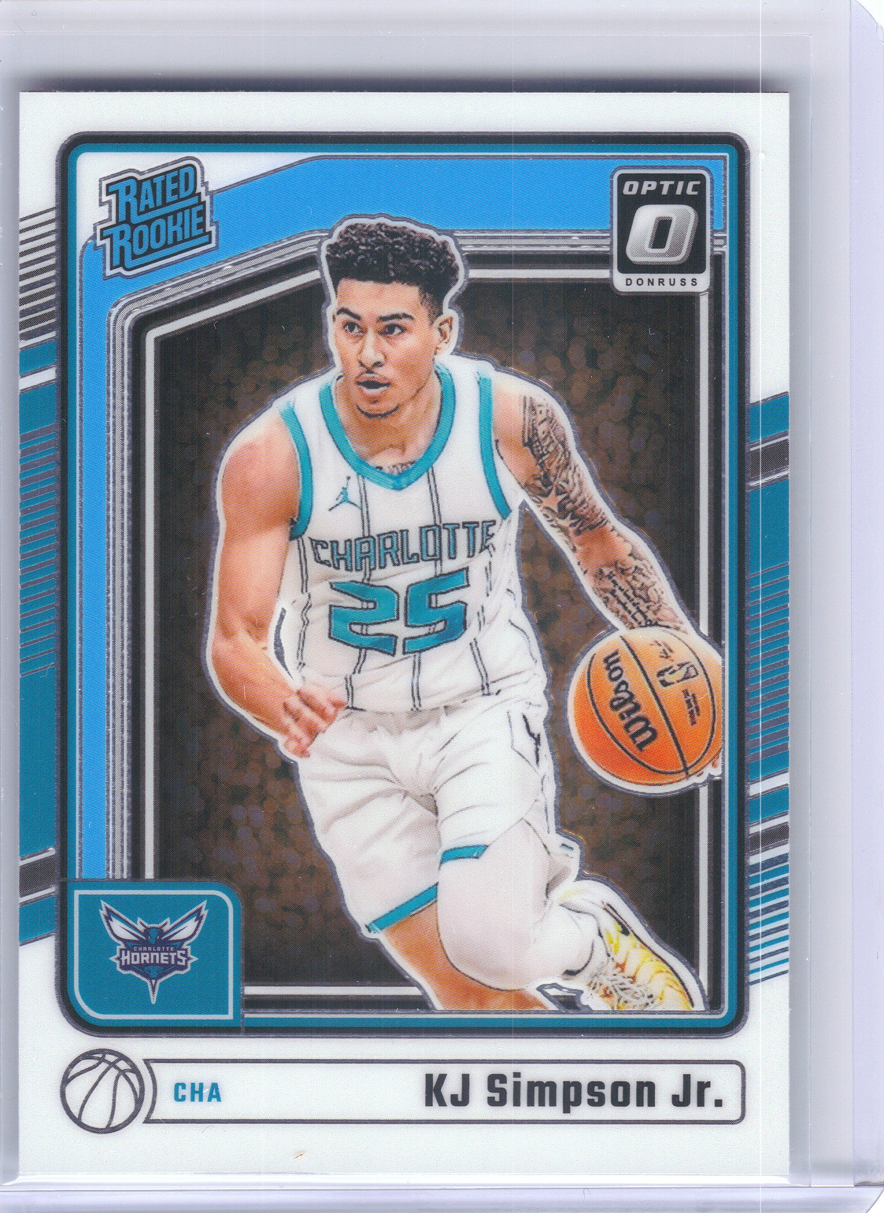 2024-25 Donruss Optic #294 KJ Simpson Jr. Charlotte Hornets Rookie