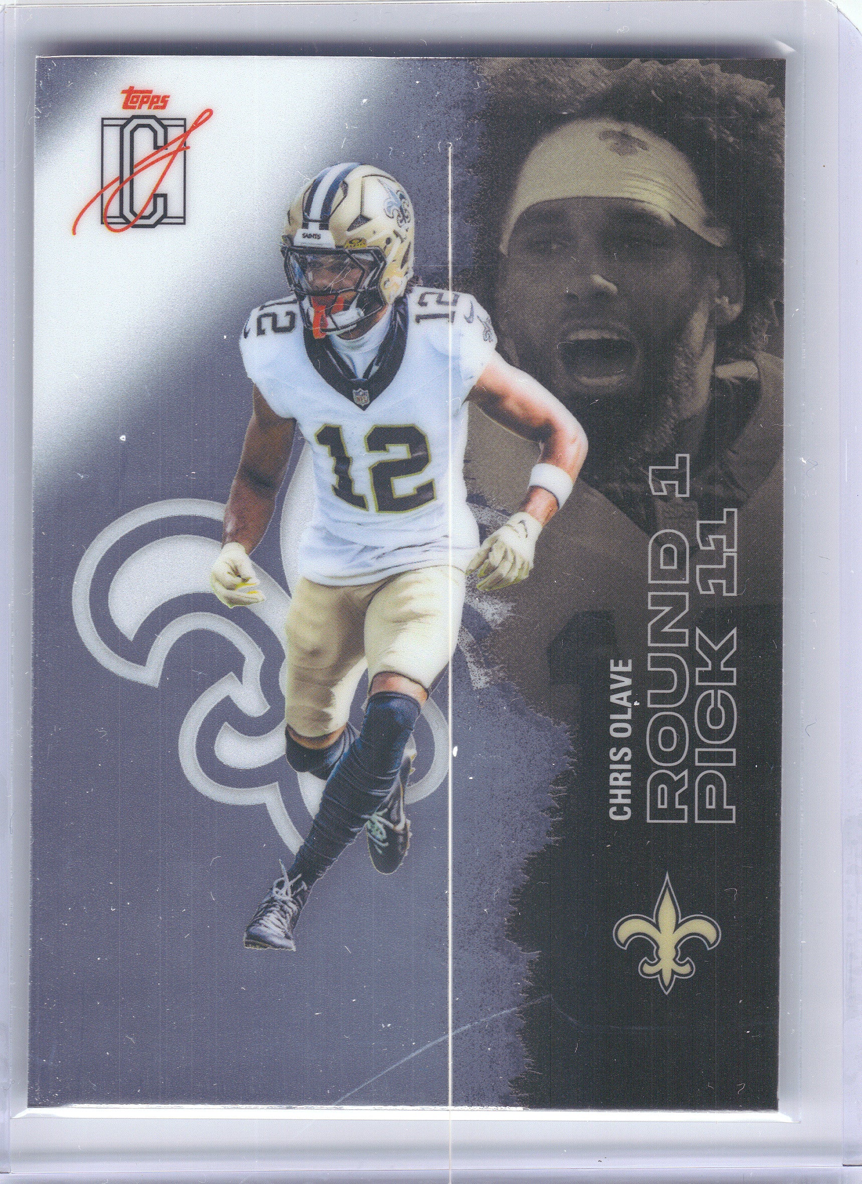 2025 Topps Signature Class #39 Chris Olave Chrome New Orleans Saints