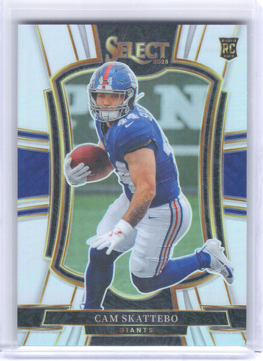 2025 Panini Select #195 Cam Skattebo Silver Prizm New York Giants Rookie