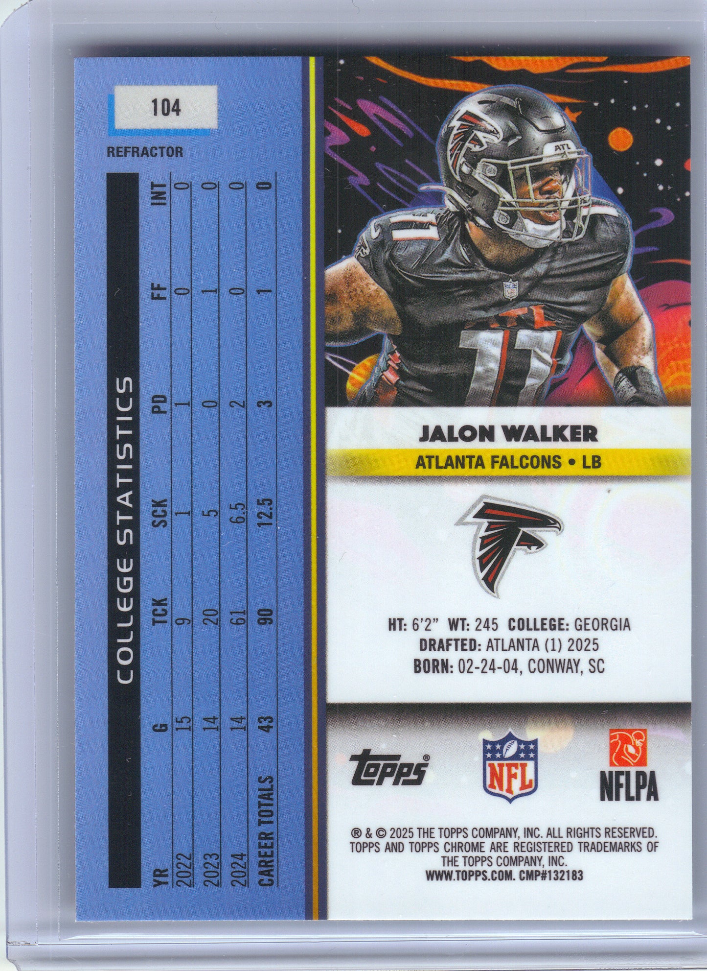 2025 Topps Chrome Cosmic #7 Lamar Jackson Refractor Baltimore Ravens