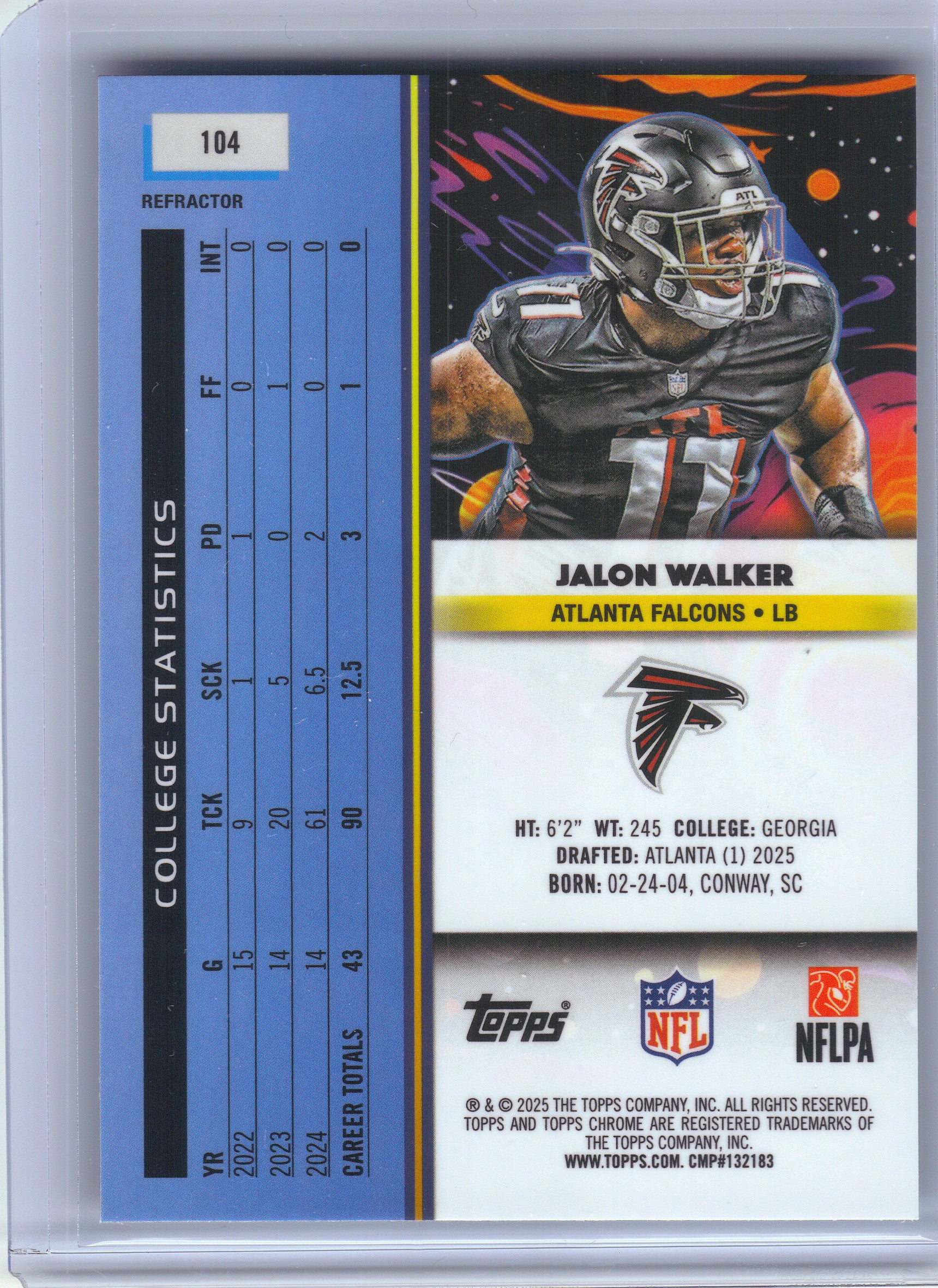 2025 Topps Chrome Cosmic #7 Lamar Jackson Refractor Baltimore Ravens