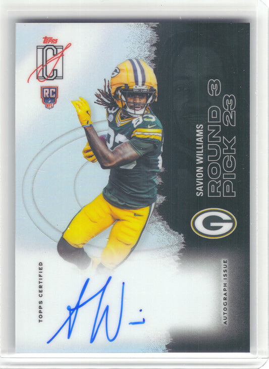2025 Topps Signature Class #144 Savion Williams Chrome Autographs Green Bay Packers Rookie, Auto