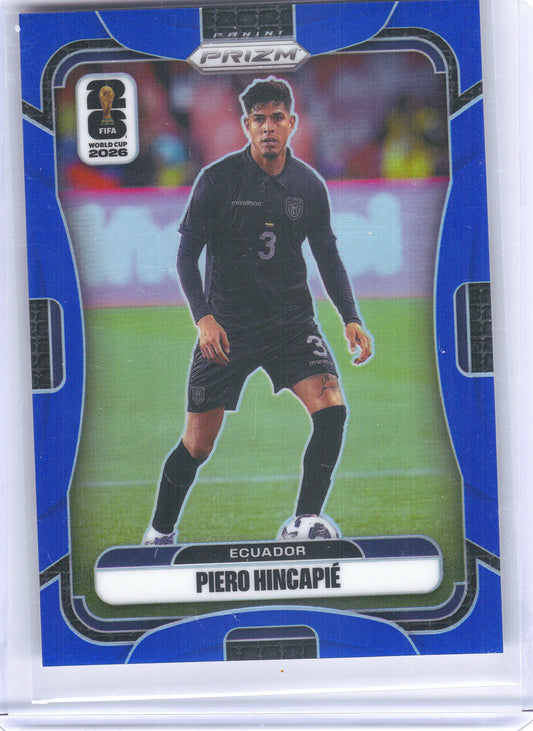 2026 Panini Prizm FIFA World Cup #216 Piero Hincapie Blue #/40 Ecuador SN