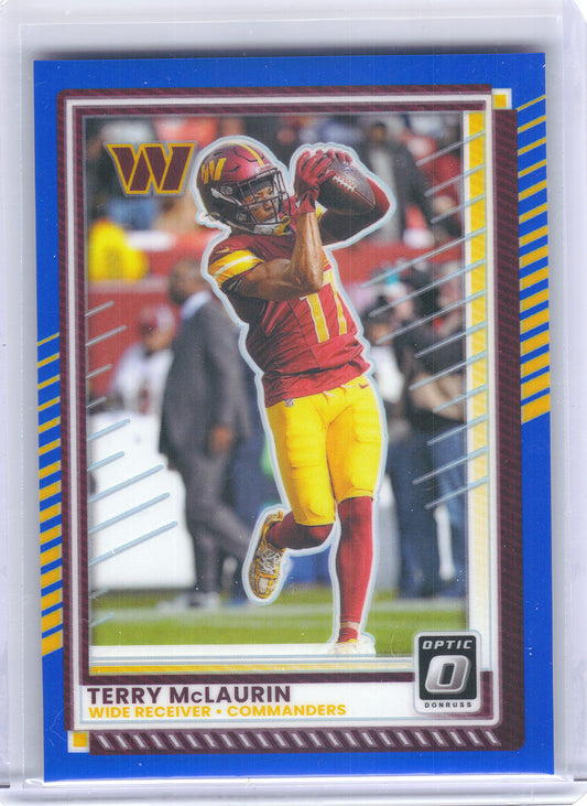 2025 Donruss Optic #107 Terry McLaurin Blue #/249 Washington Commanders SN