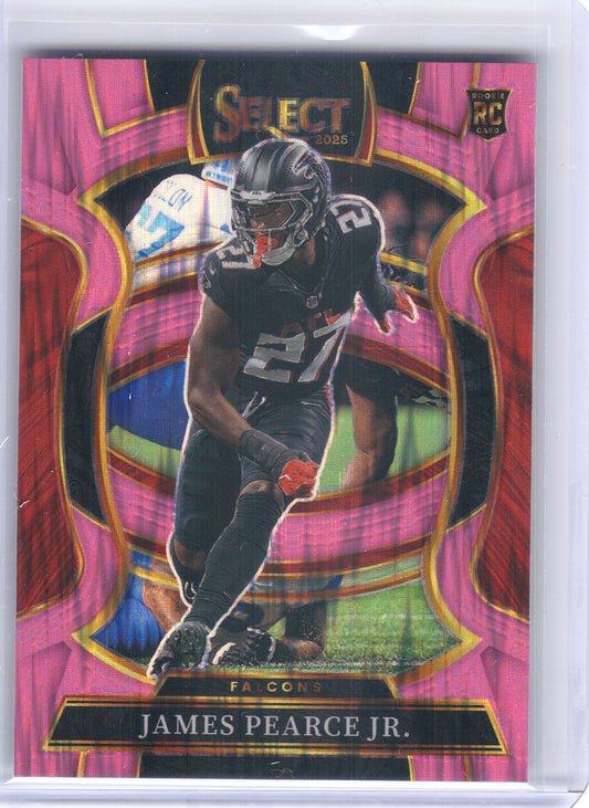 2025 Panini Select #48 James Pearce Jr. Pink Prizm Shock Atlanta Falcons