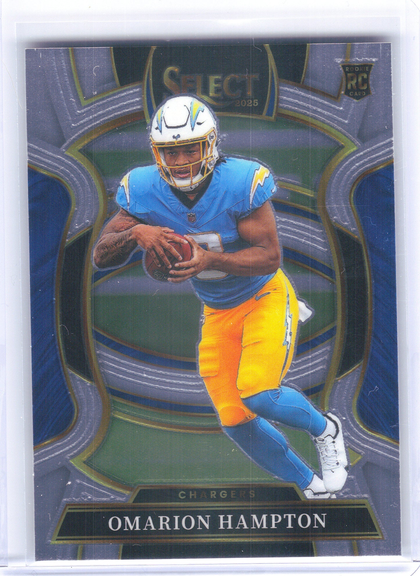 2025 Panini Select #2 Omarion Hampton Los Angeles Chargers Rookie