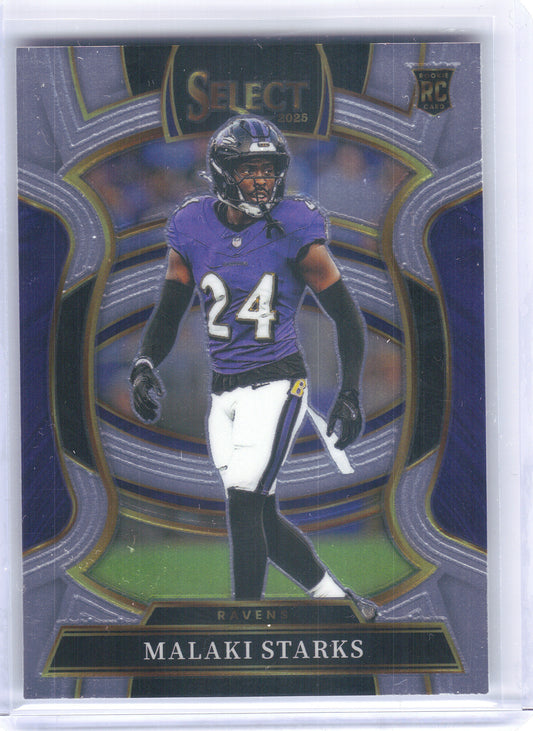 2025 Panini Select #61 Malaki Starks Baltimore Ravens Rookie