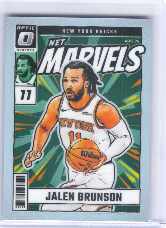 2024-25 Donruss Optic #22 Jalen Brunson Net Marvels Holo New York Knicks