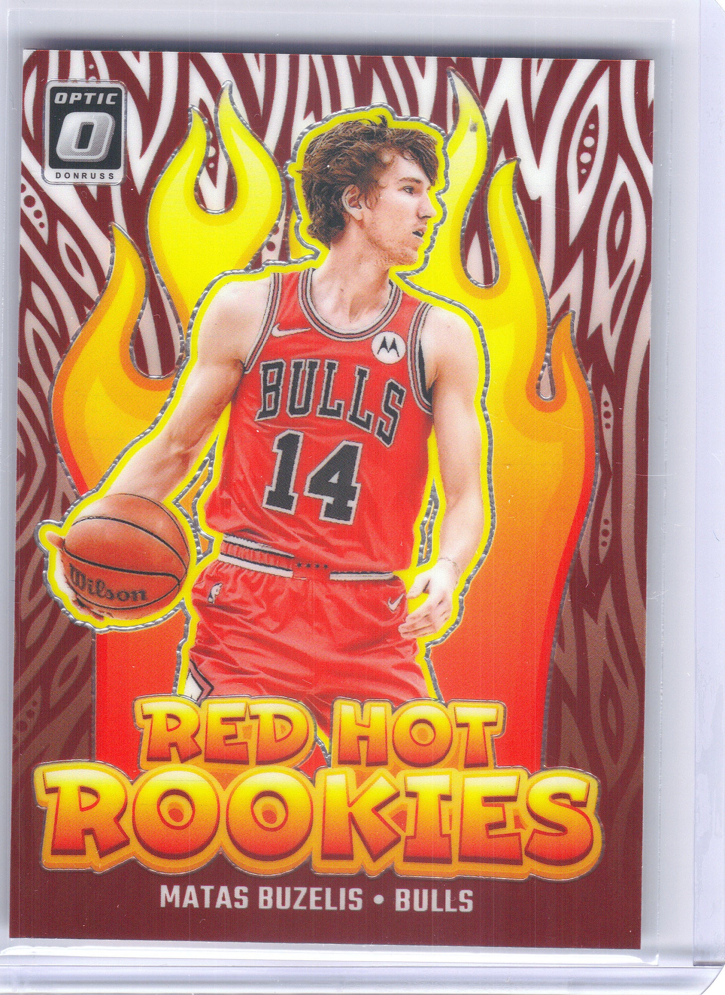 2024-25 Donruss Optic #1 Matas Buzelis Red Hot Rookies Chicago Bulls