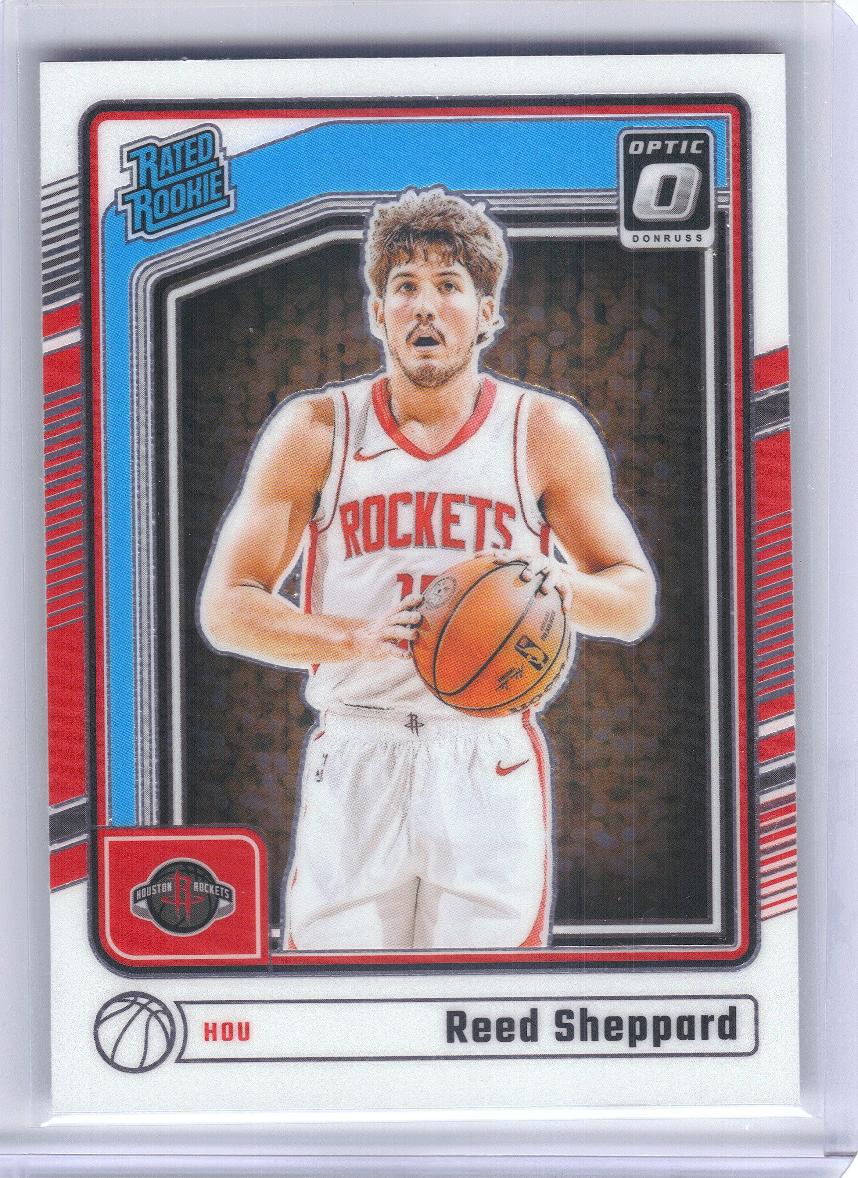 2024-25 Donruss Optic #255 Reed Sheppard Houston Rockets Rookie