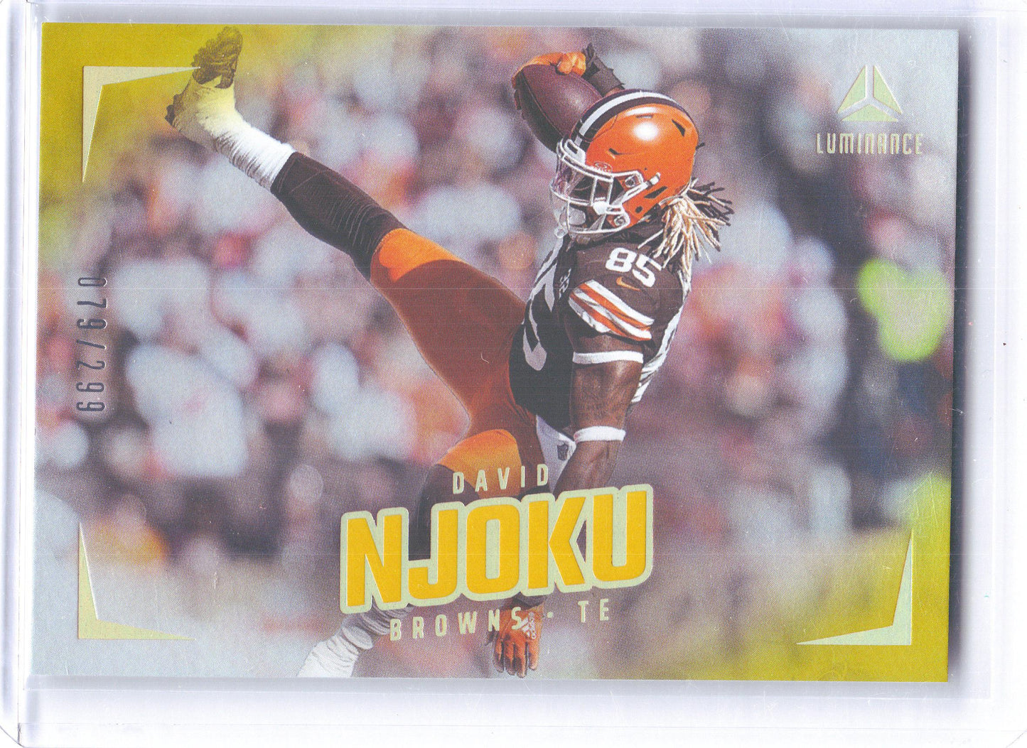 2024 Panini Luminance #91 David Njoku Gold #/299 Cleveland Browns SN