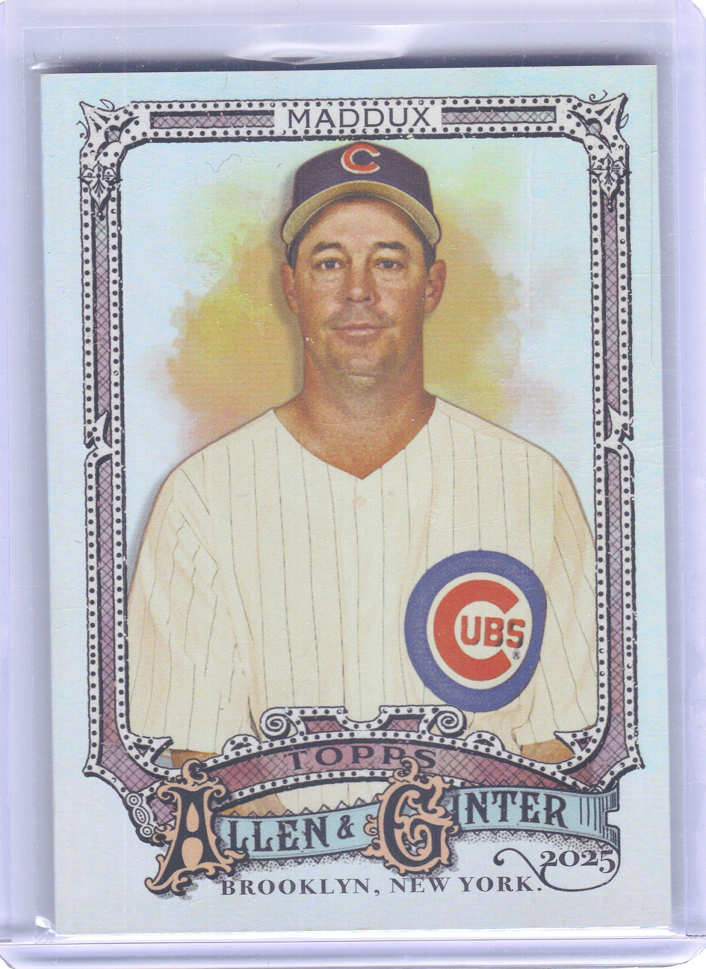 2025 Topps Allen & Ginter #41 Greg Maddux Silver Portrait Chicago Cubs