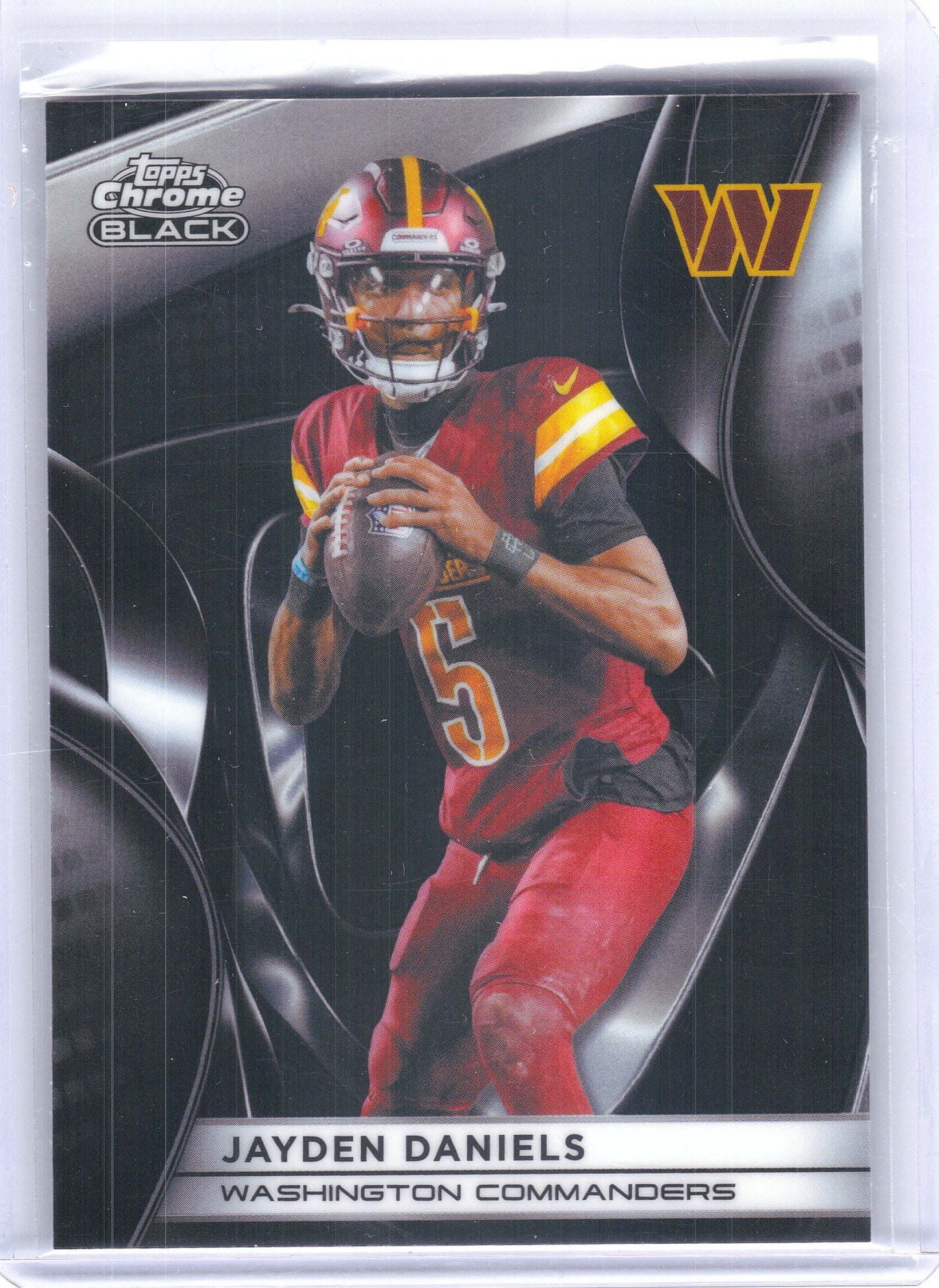 2025 Topps Chrome Black #100 Jayden Daniels Washington Commanders