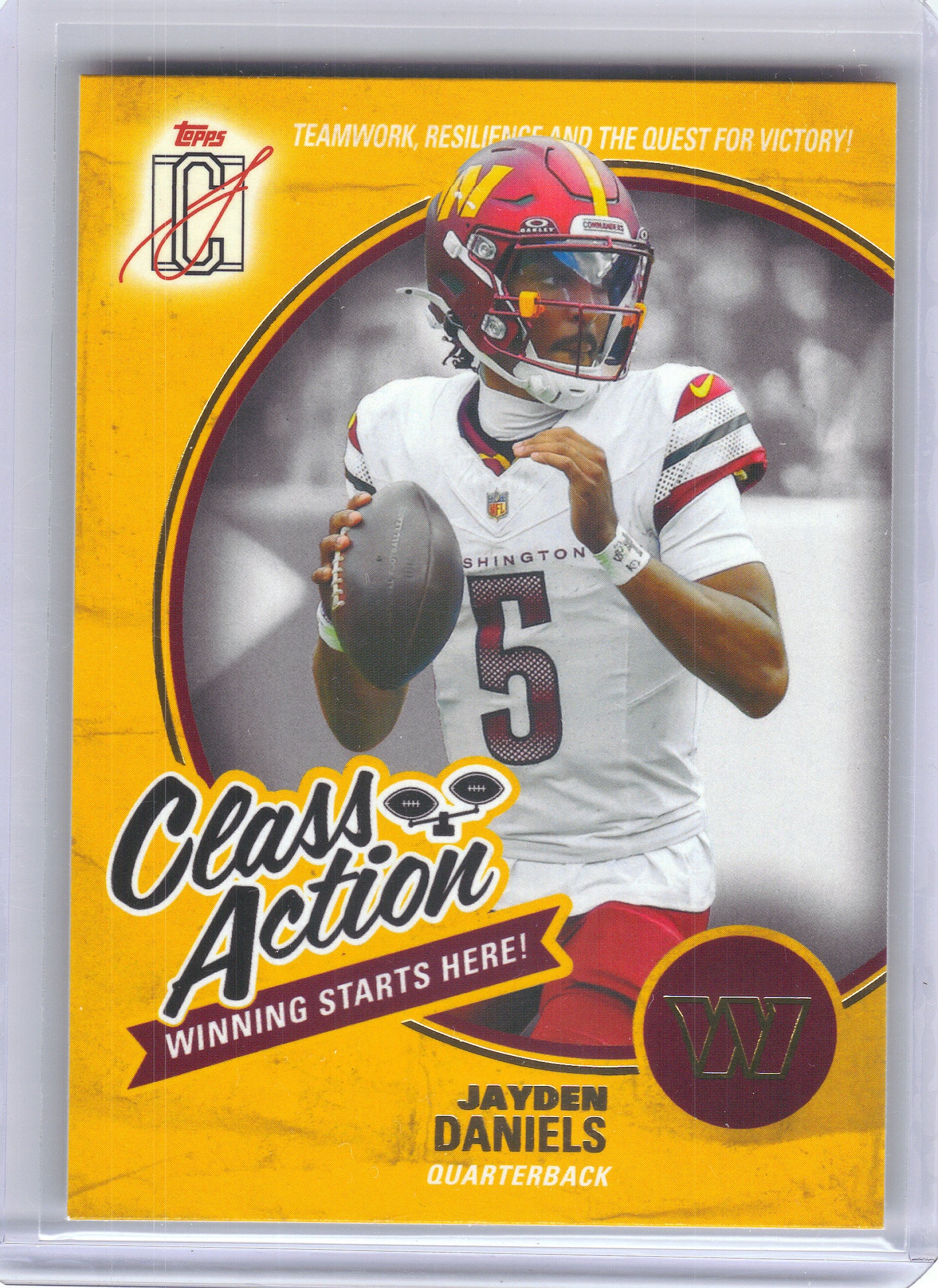2025 Topps Signature Class #CA-24 Jayden Daniels Class Action Washington Commanders