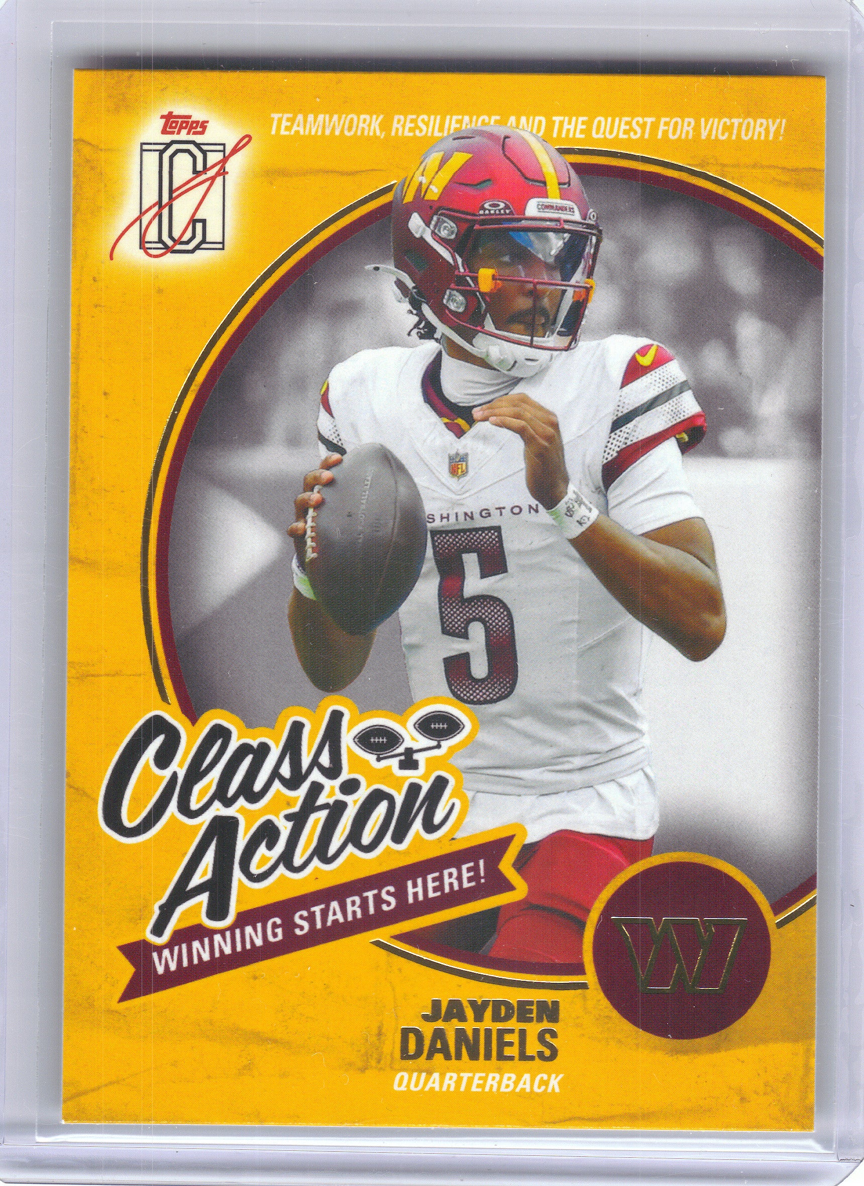 2025 Topps Signature Class #CA-24 Jayden Daniels Class Action Washington Commanders