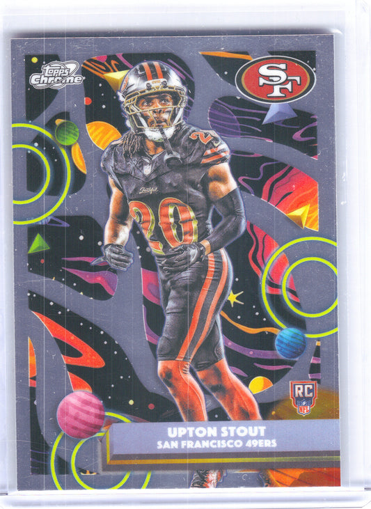 2025 Topps Chrome Cosmic #188 Upton Stout San Francisco 49ers Rookie