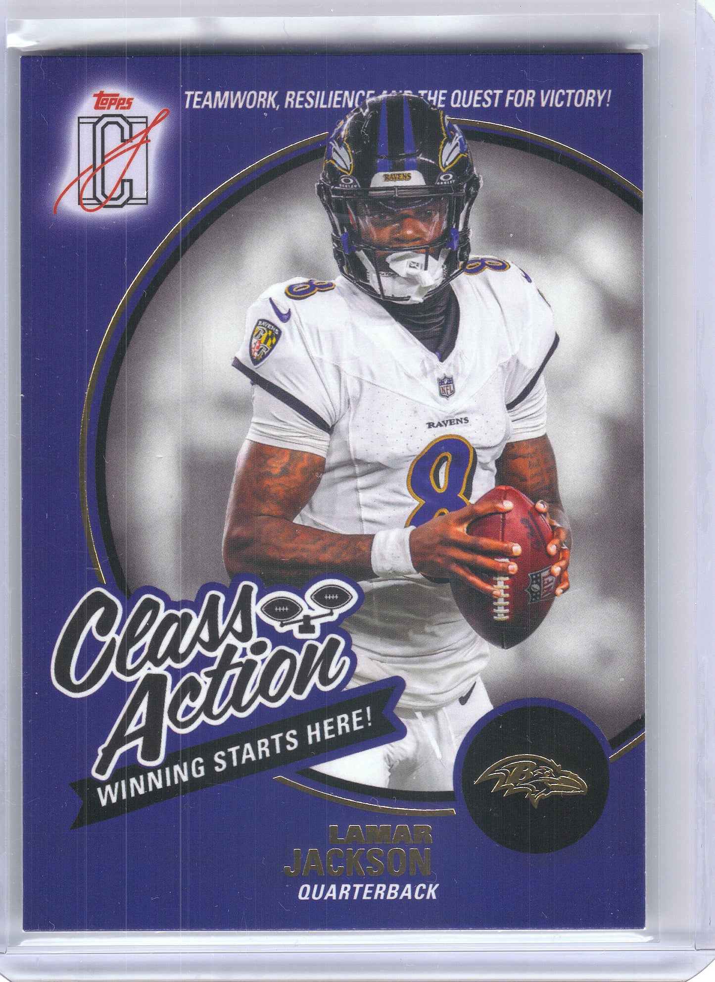 2025 Topps Signature Class #CA-3 Lamar Jackson Class Action Baltimore Ravens