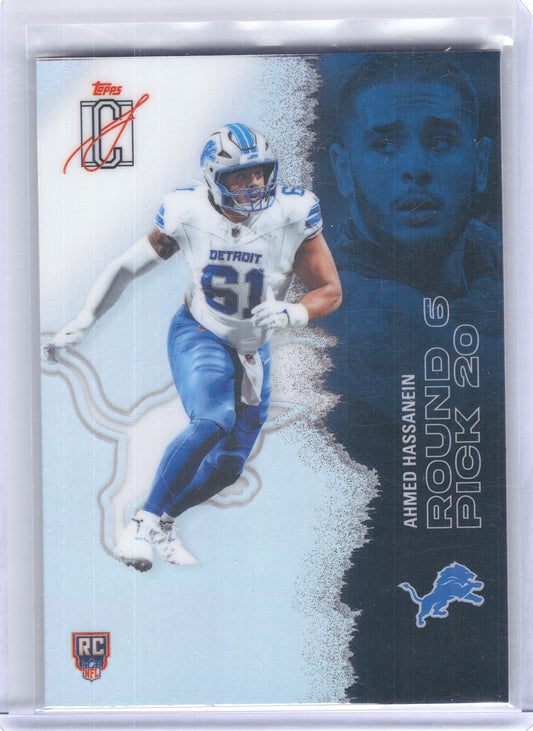2025 Topps Signature Class #194 Ahmed Hassanein Chrome Detroit Lions Rookie