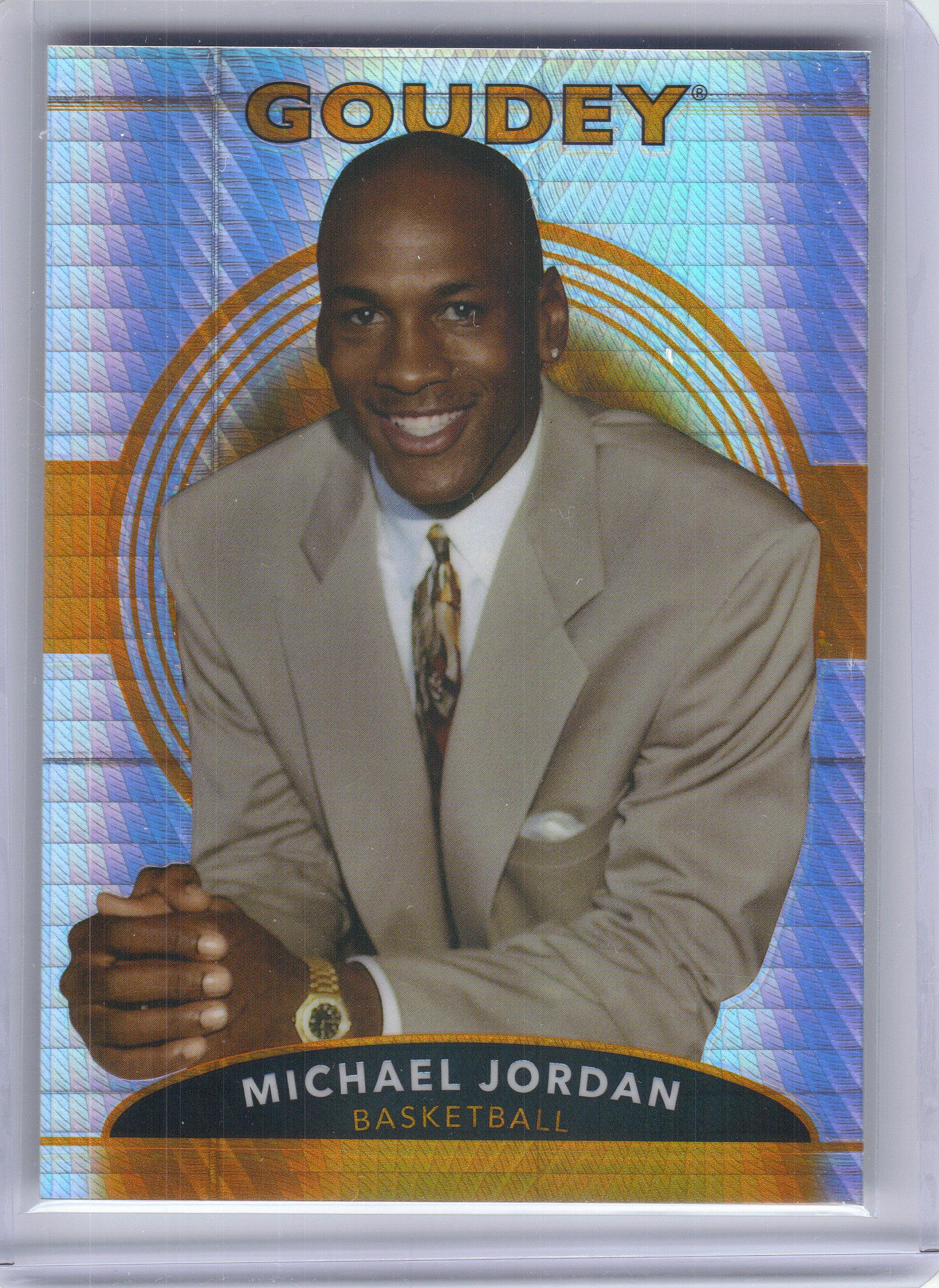 2022 Upper Deck Goodwin Champions #GP1 Michael Jordan Goudey Platinum Orange Prism #/499 SN