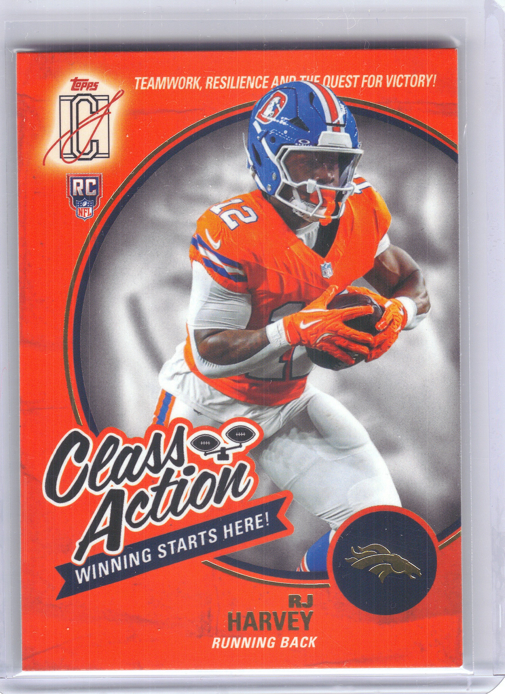 2025 Topps Signature Class #CA-10 RJ Harvey Class Action Denver Broncos