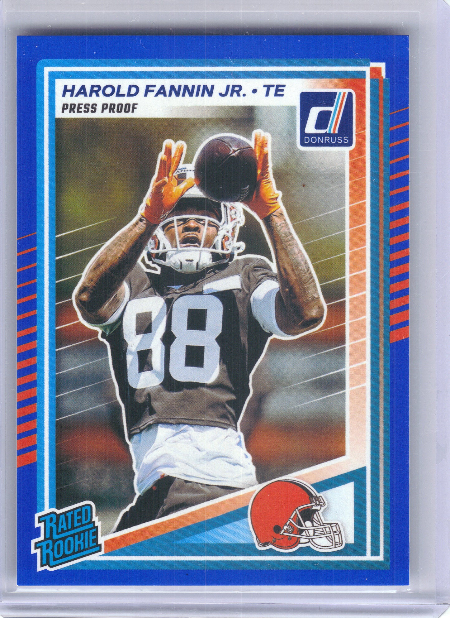 2025 Donruss #373 Harold Fannin Jr. Press Proofs Blue Cleveland Browns Rookie