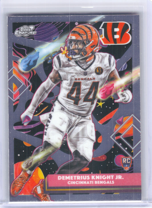 2025 Topps Chrome Cosmic #120 Demetrius Knight Jr. Cincinnati Bengals Rookie