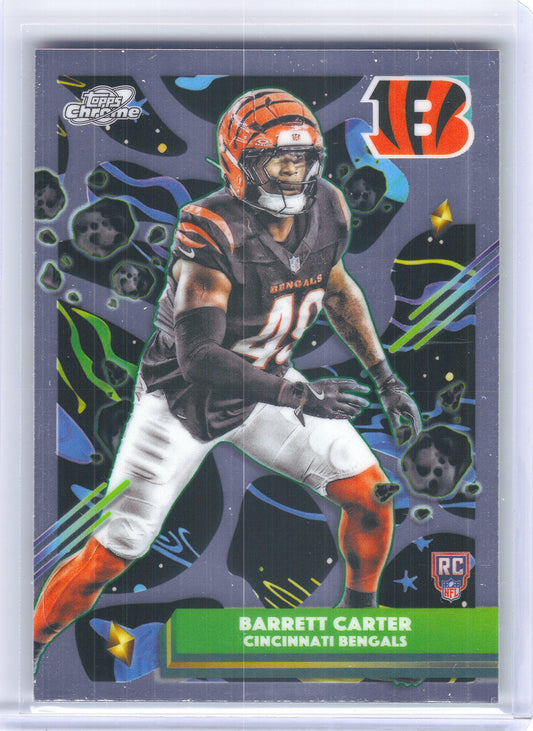 2025 Topps Chrome Cosmic #121 Barrett Carter Cincinnati Bengals Rookie