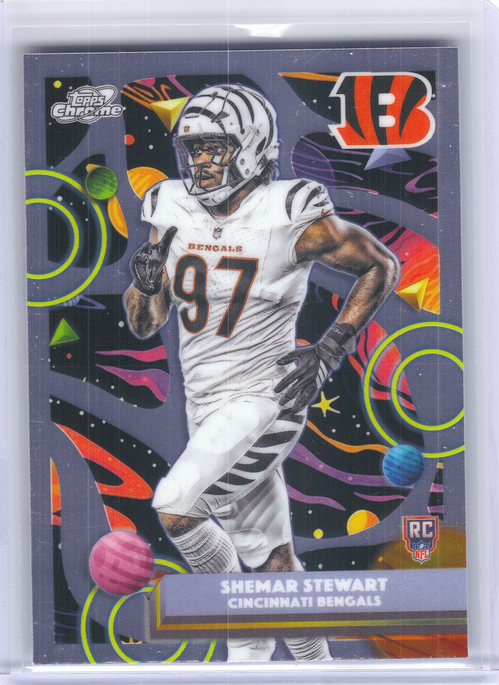 2025 Topps Chrome Cosmic #119 Shemar Stewart Cincinnati Bengals Rookie