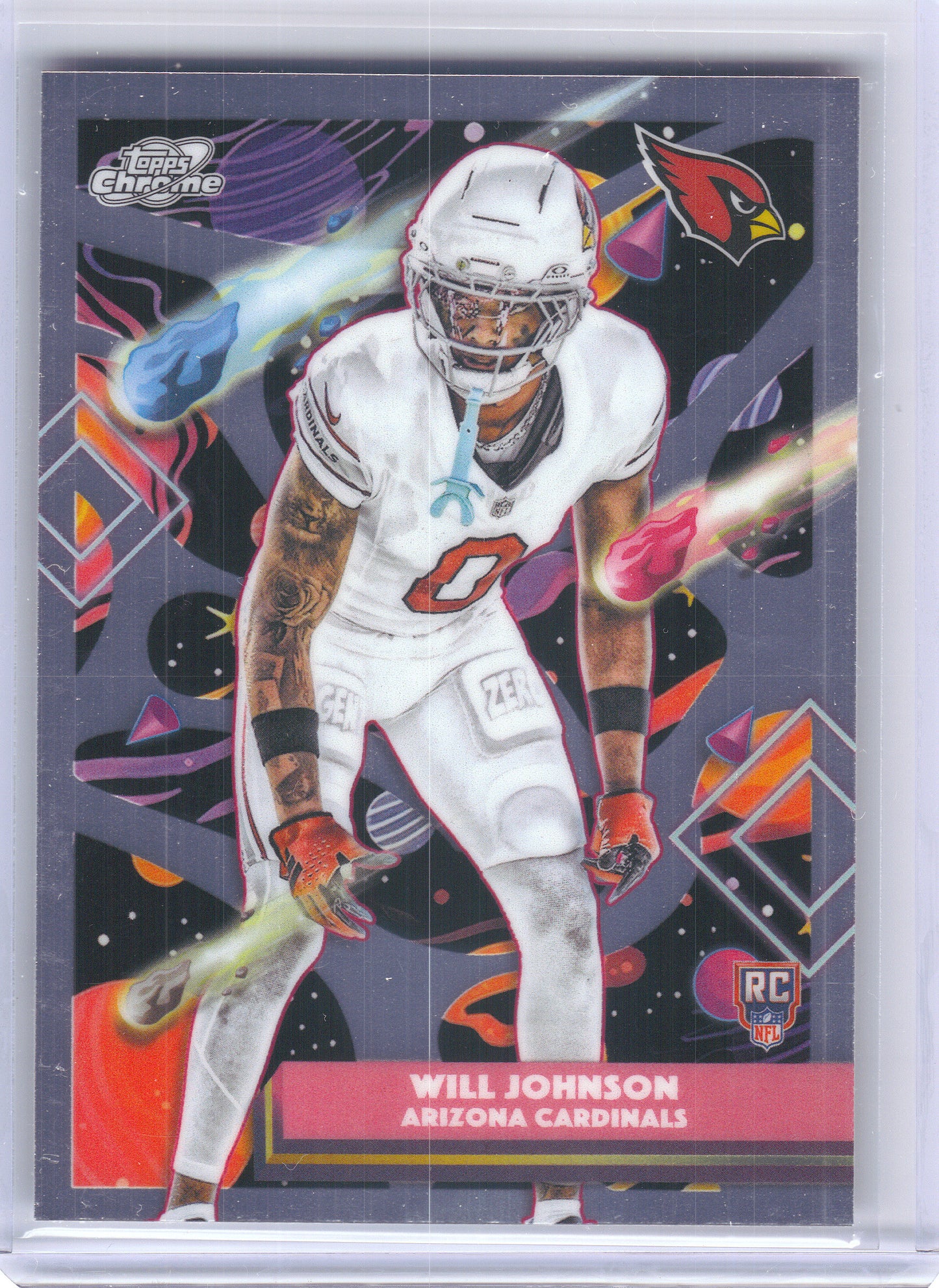 2025 Topps Chrome Cosmic #102 Will Johnson Arizona Cardinals Rookie