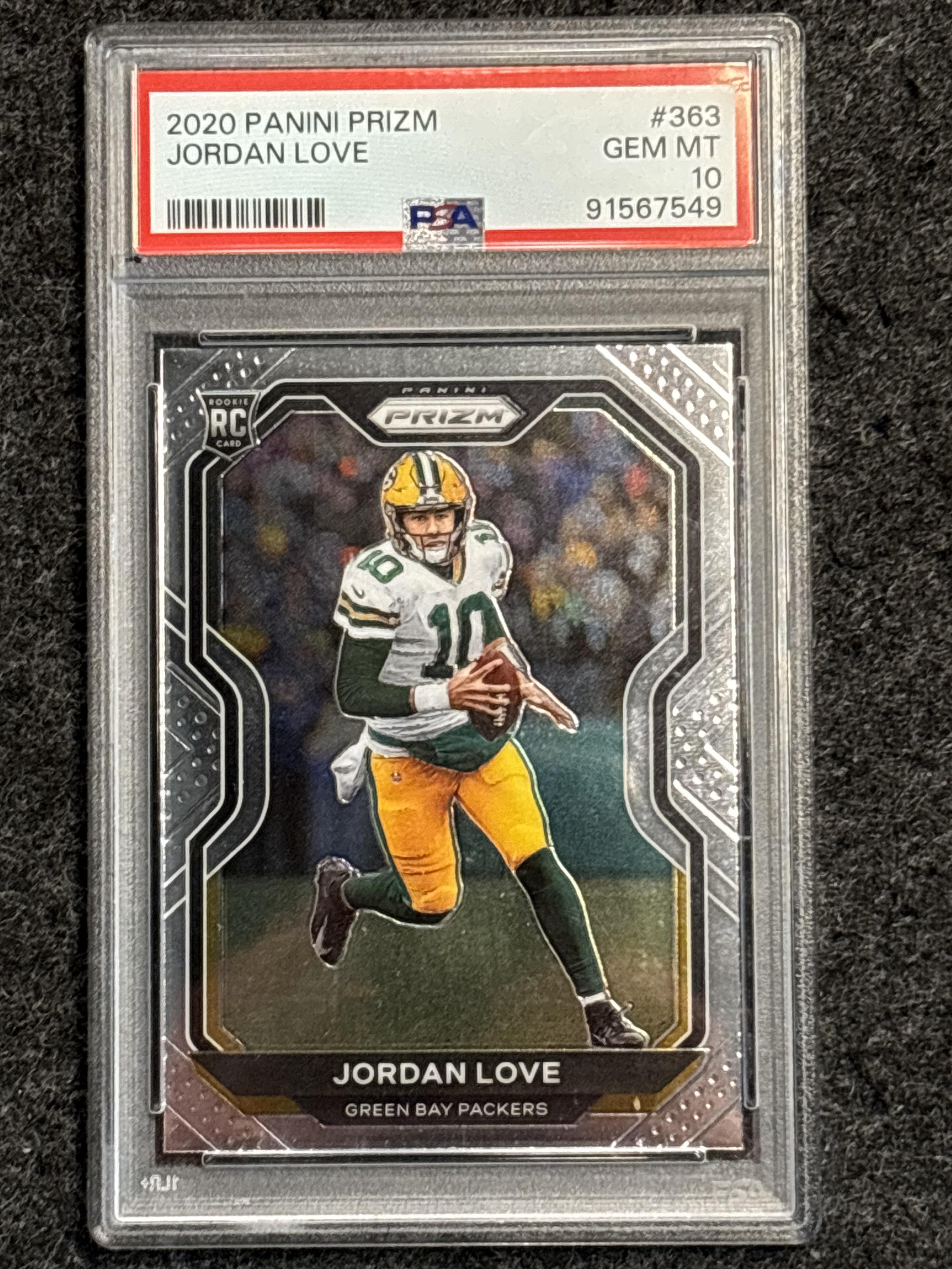 2020 Panini Prizm #363 Jordan Love PSA 10 Green Bay Packers Rookie