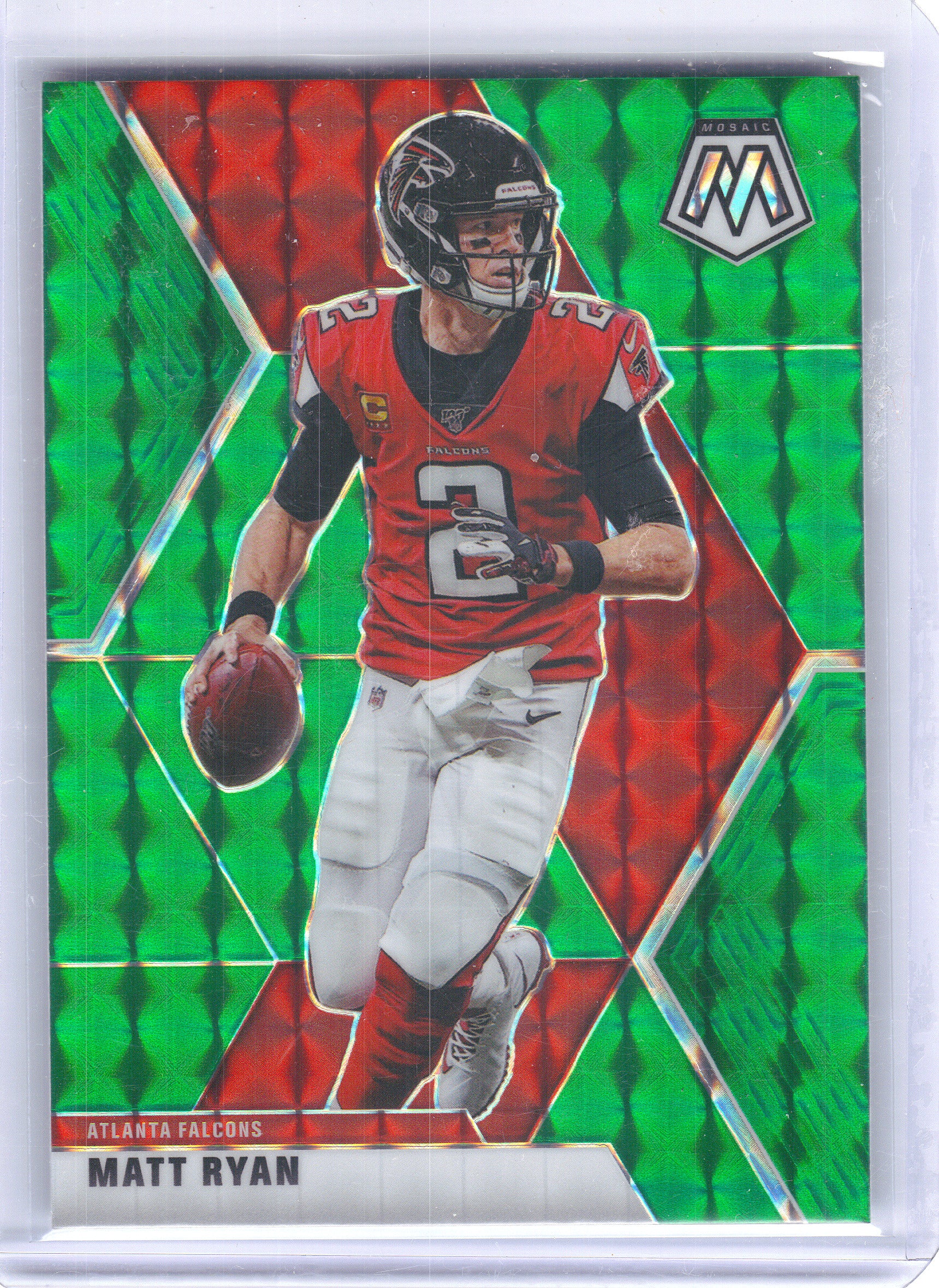 2020 Panini Mosaic #14 Matt Ryan Prizm Green Atlanta Falcons