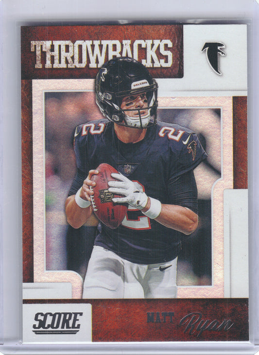 2019 Score #T-2 Matt Ryan Throwbacks Purple Atlanta Falcons