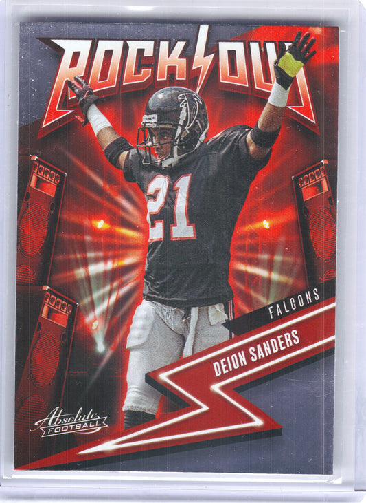 2023 Panini Absolute #5 Deion Sanders Rock Out Atlanta Falcons