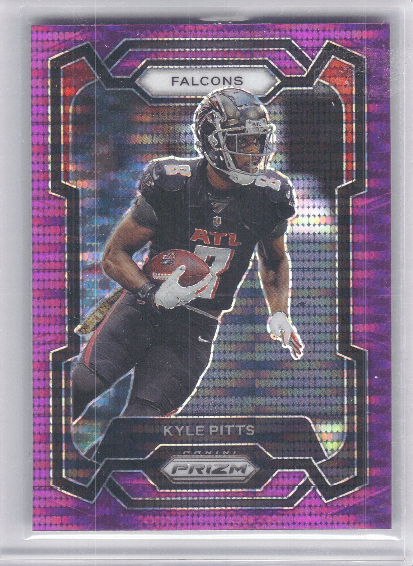 2023 Panini Prizm #11 Kyle Pitts Purple Pulsar Atlanta Falcons