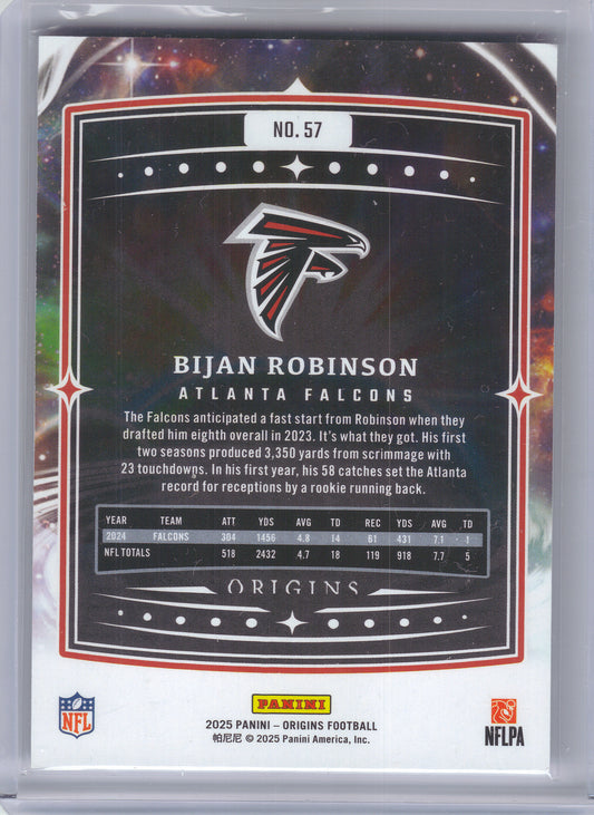 2025 Panini Origins #57 Bijan Robinson Atlanta Falcons