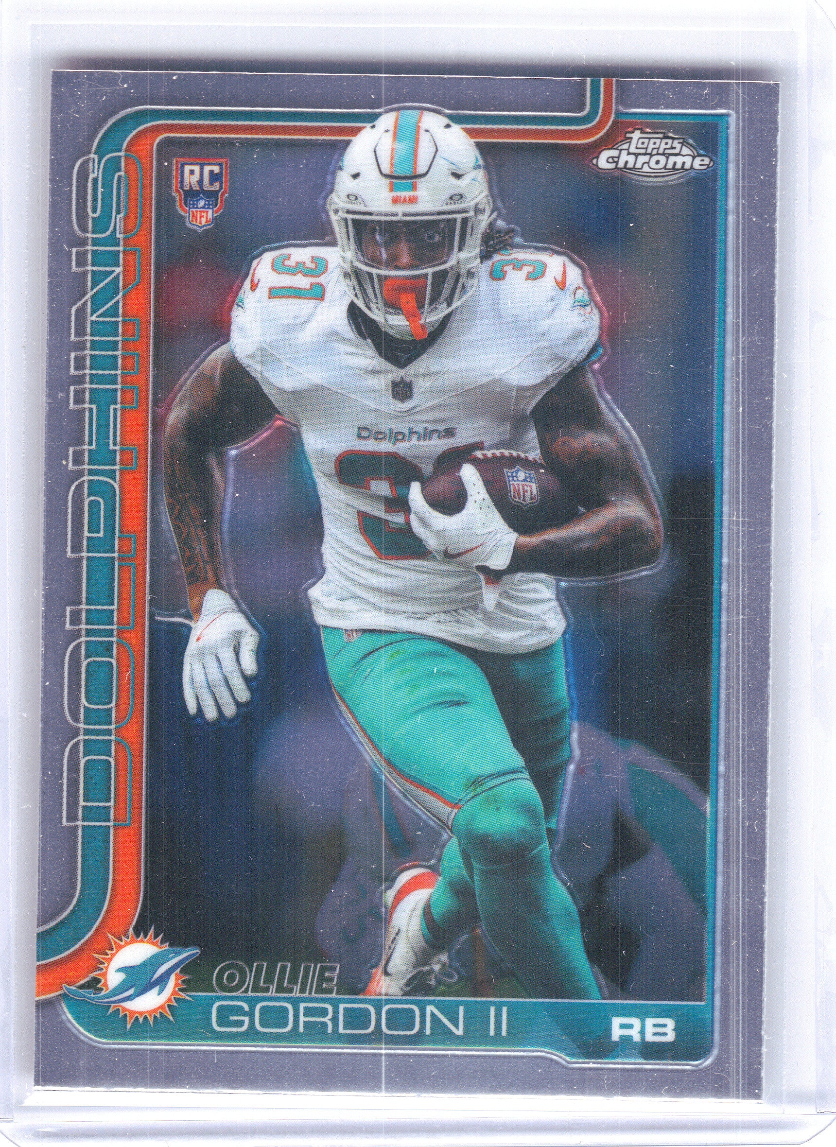 2025 Topps Chrome #327 Ollie Gordon II Miami Dolphins Rookie