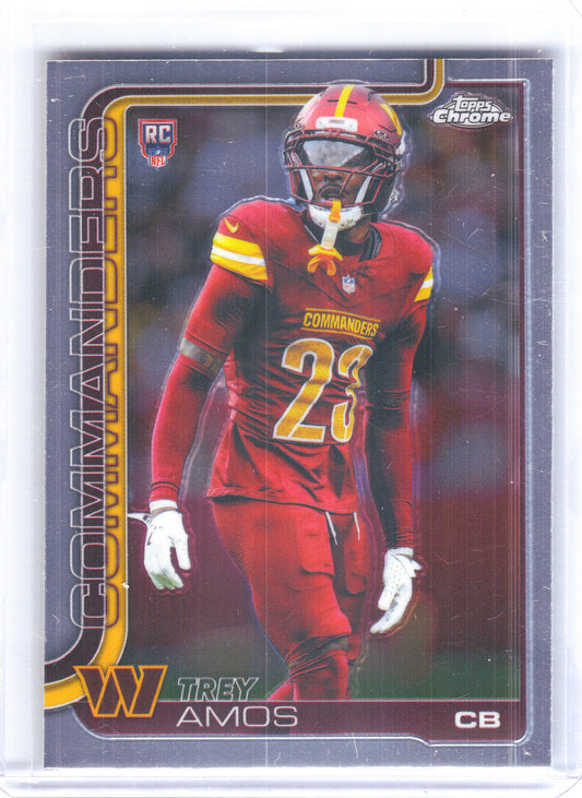 2025 Topps Chrome #371 Trey Amos Washington Commanders Rookie