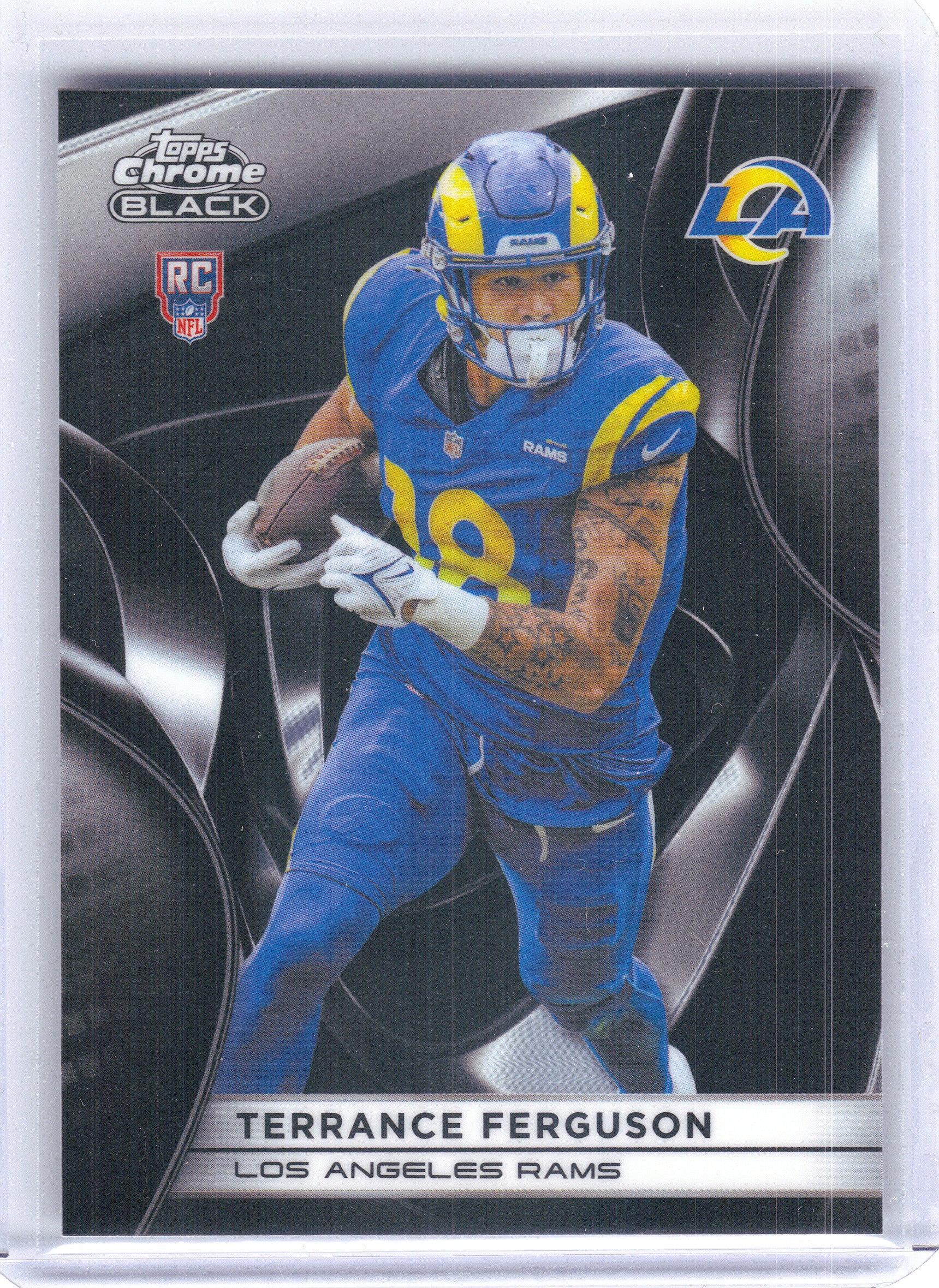 2025 Topps Chrome Black #129 Terrance Ferguson Los Angeles Rams Rookie