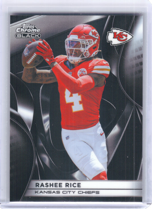 2025 Topps Chrome Black #50 Rashee Rice Kansas City Chiefs