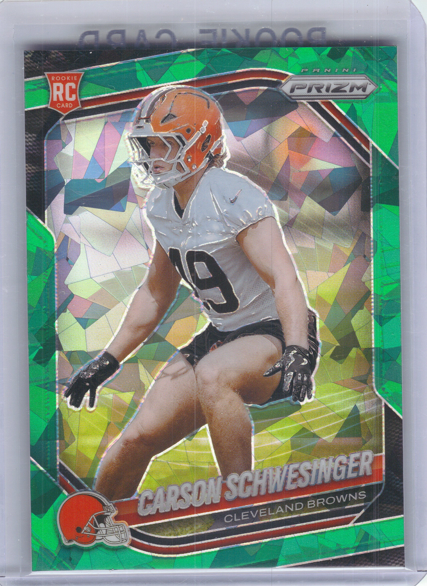 2025 Panini Prizm #384 Carson Schwesinger Green Ice Cleveland Browns