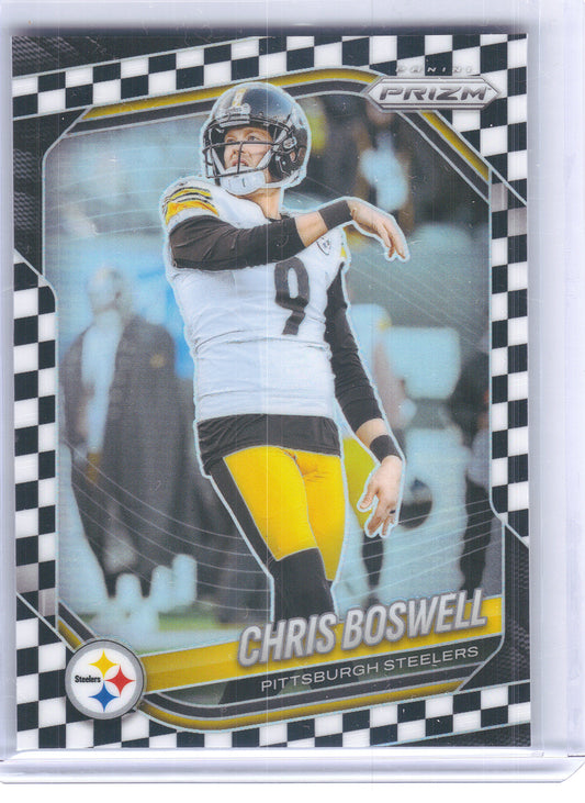 2025 Panini Prizm #174 Chris Boswell Black and White Checker Pittsburgh Steelers