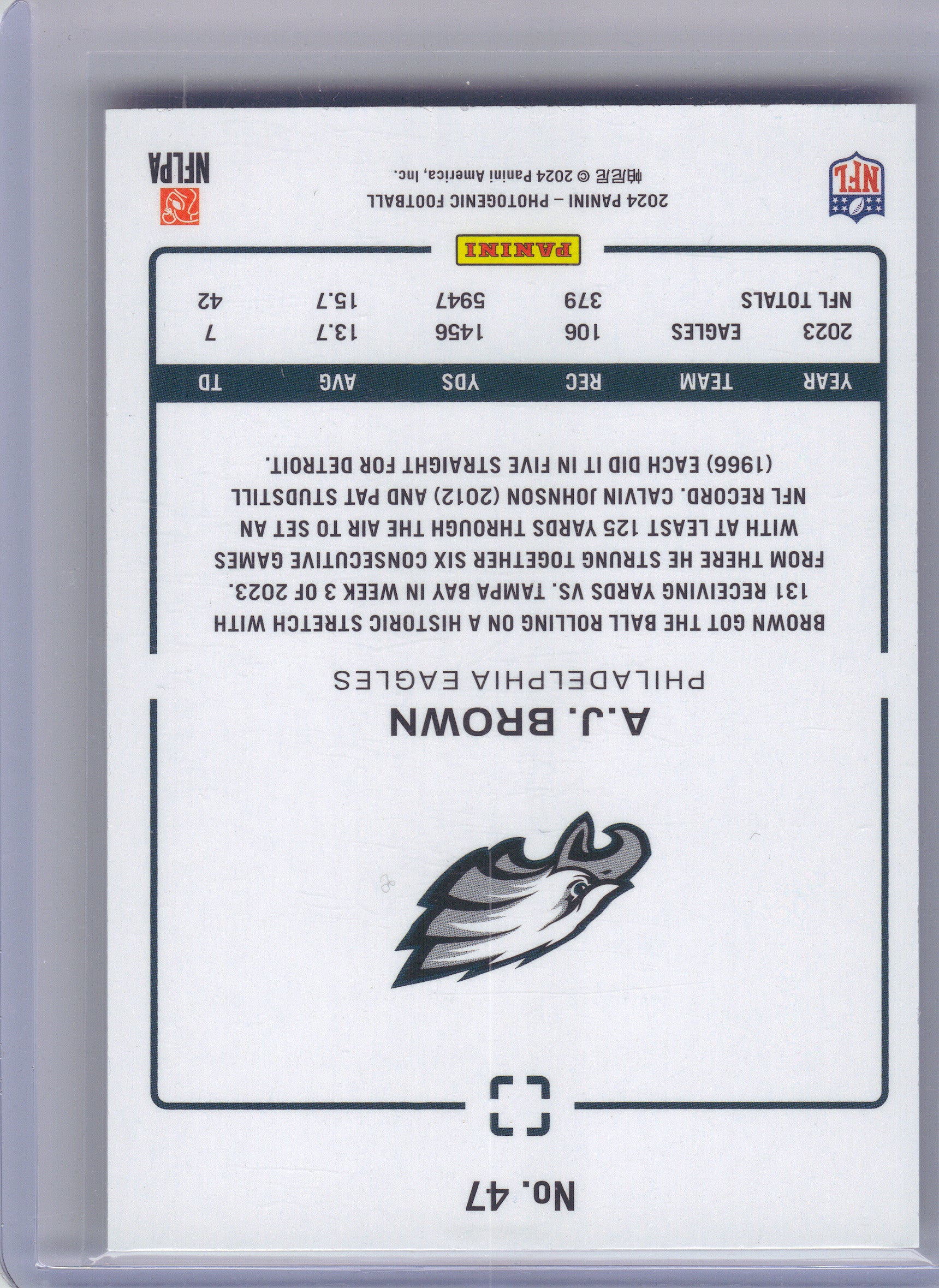 2024 Panini Photogenic #47 A.J. Brown Philadelphia Eagles