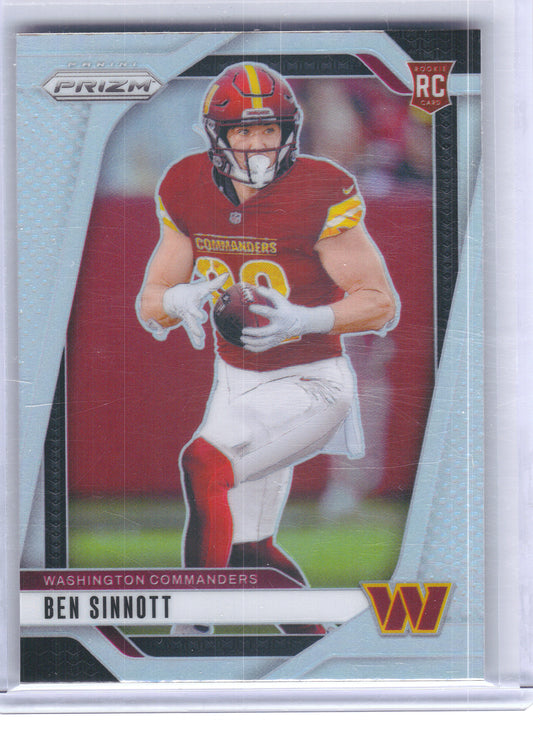 2024 Panini Prizm #307 Ben Sinnott Silver Washington Commanders Rookie