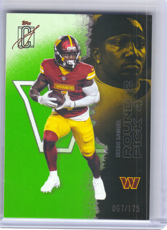 2025 Topps Signature Class #56 Deebo Samuel Lime Green #/175 Washington Commanders SN
