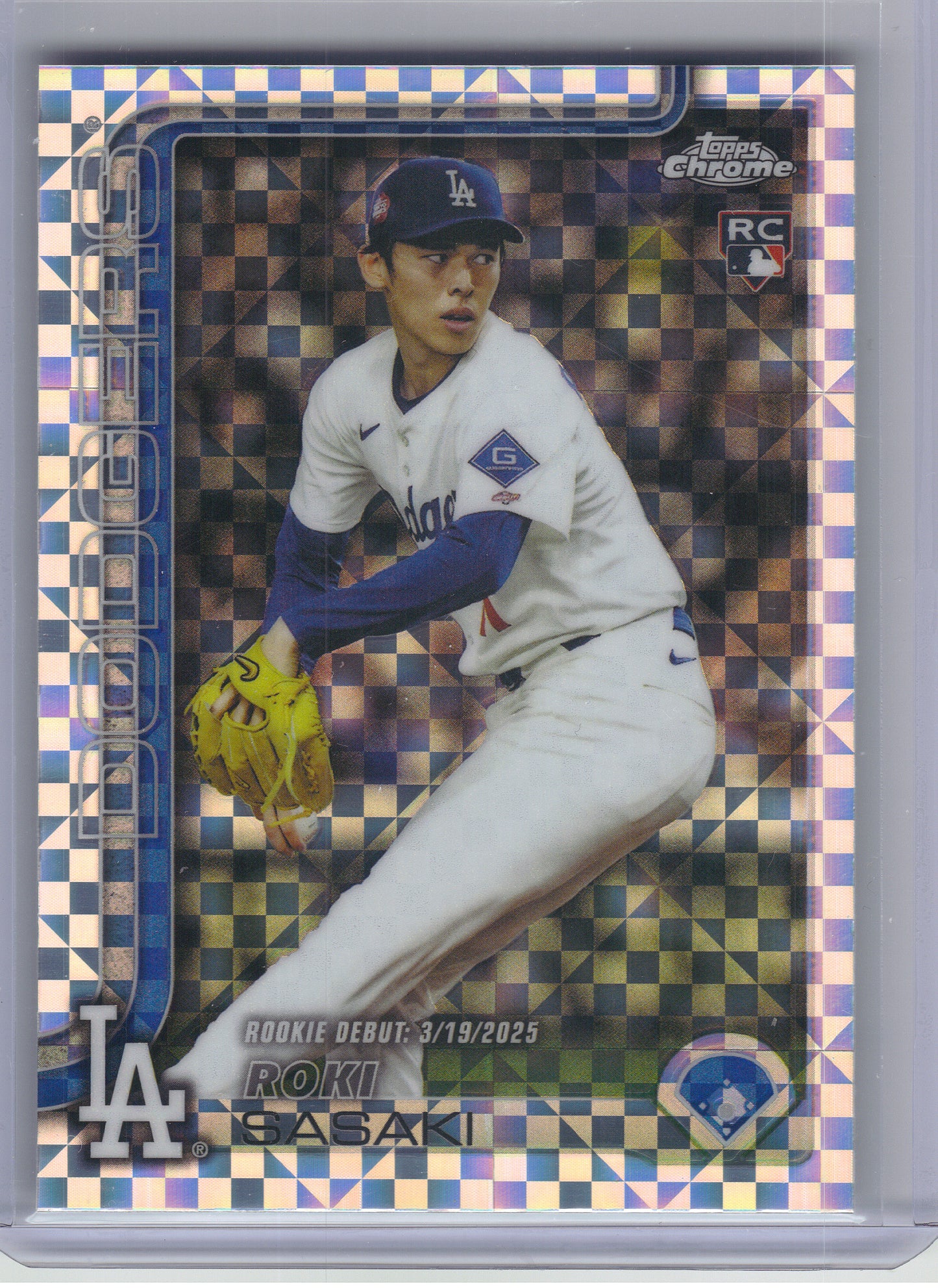 2025 Topps Chrome Update #USC73 Roki Sasaki X-Fractors Los Angeles Dodgers